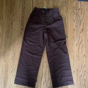 Brown wide leg pants